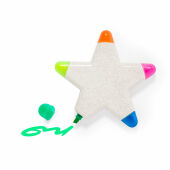 Milieuvriendelijke Pentar markeerstift met 5 kleuren inkt in stervorm 
