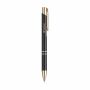 Ebony RCS gerecycled aluminium rose gold balpen - zwart