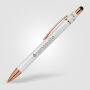 Spinter balpen metaal roségoud - wit