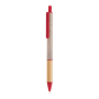 Boldor balpen van tarwestro en bamboe - rood