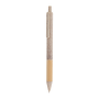 Boldor balpen van tarwestro en bamboe - beige