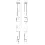 Image White balpen en rollerbal in etui 156