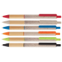 Boldor balpen van tarwestro en bamboe - beige