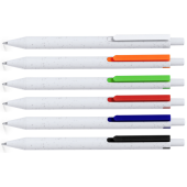 Dubio Sparkle balpen met witte houder van gerecycled ABS