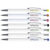 Wicked White balpen touch tip met gekleurde gravure
