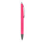 Vegas softtouch balpen kunststof metalen clip v.a. 25 stuks full colour