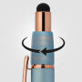 Spinter balpen metaal roségoud - blauw