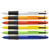 Loki balpen van gerecycled ABS met 4 kleuren inkt